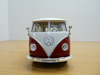 Welly VW T1 Bus 1962 - Red/White 1:24 Modell