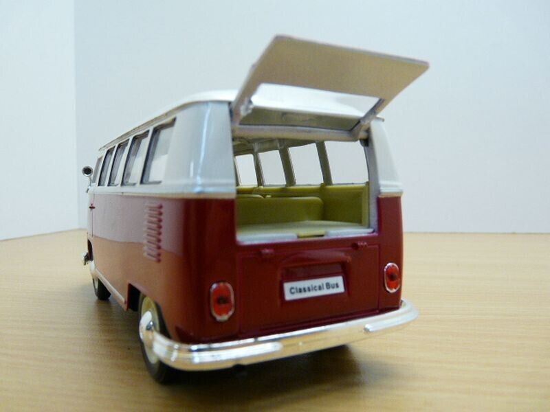 Welly VW T1 Bus 1962 - Red/White 1:24 Modell