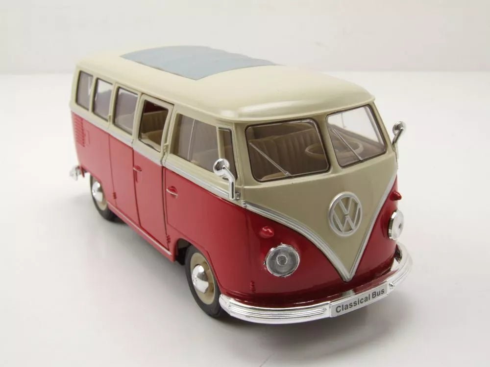 Welly VW T1 Bus 1962 - Red/White 1:24 Modell - Artexio