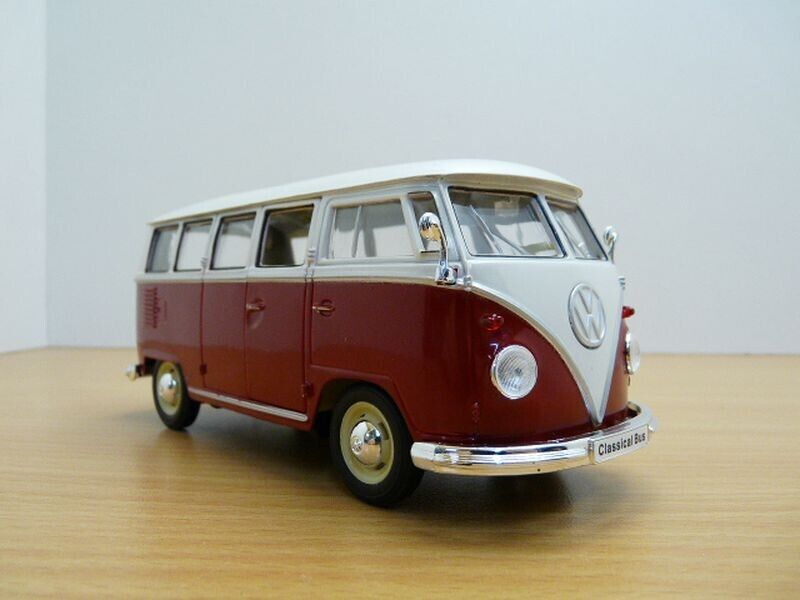 Welly VW T1 Bus 1962 - Red/White 1:24 Modell