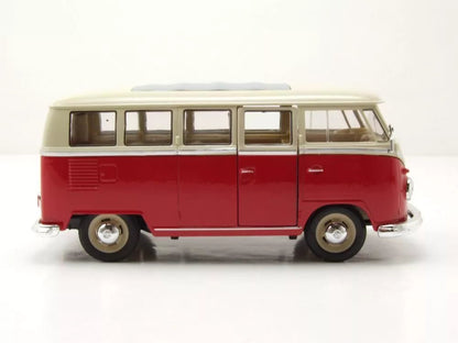 Welly VW T1 Bus 1962 - Red/White 1:24 Modell - Artexio