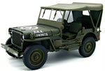Welly Willys Jeep U.S. Army with Soft Top - Green 1:18 Modell