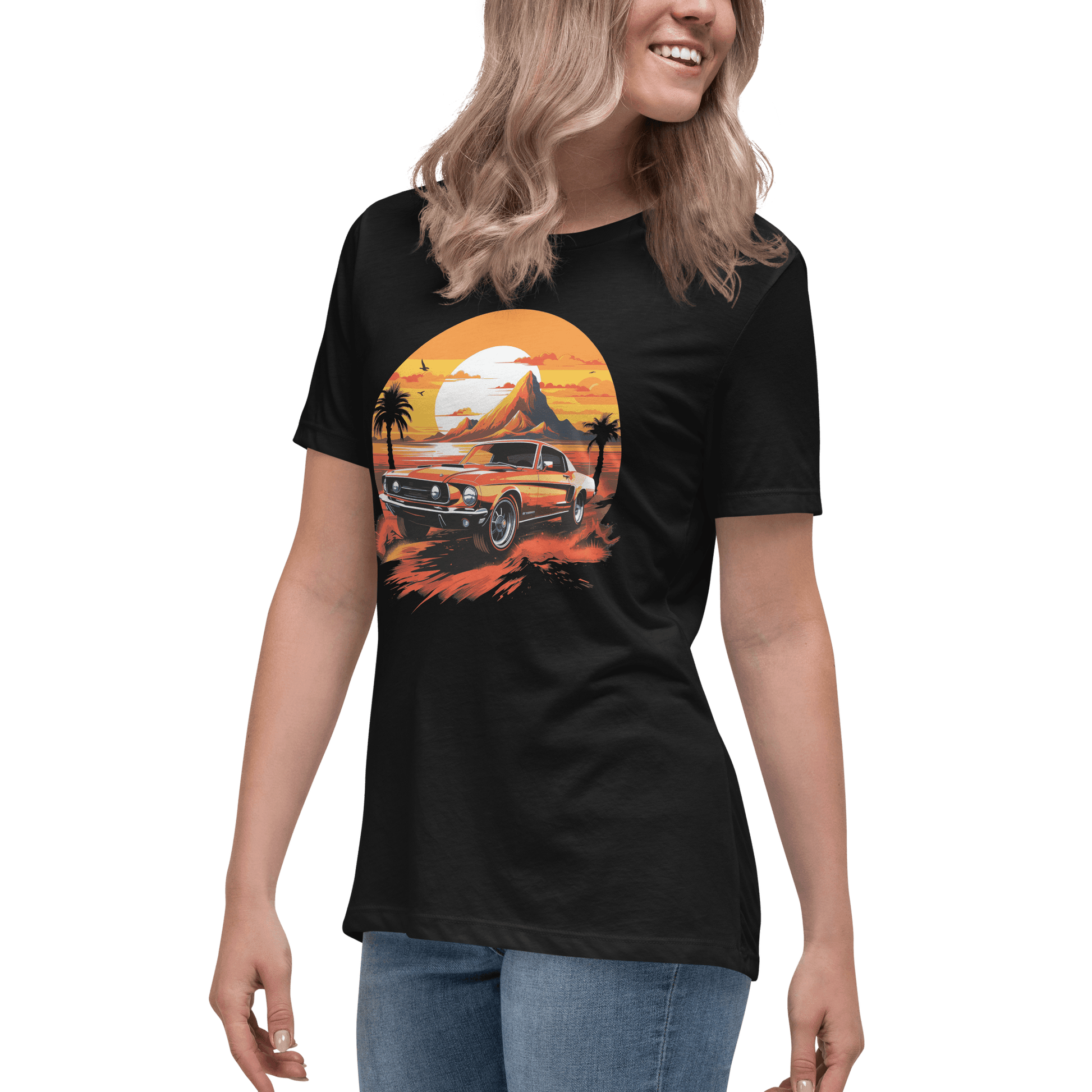 Lockeres Damen-T-Shirt "Ford Mustang" - Artexio