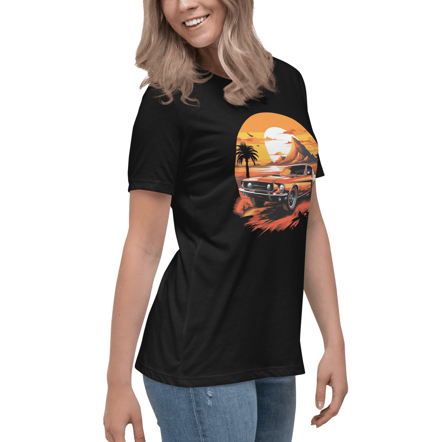 Lockeres Damen-T-Shirt "Ford Mustang" - Artexio