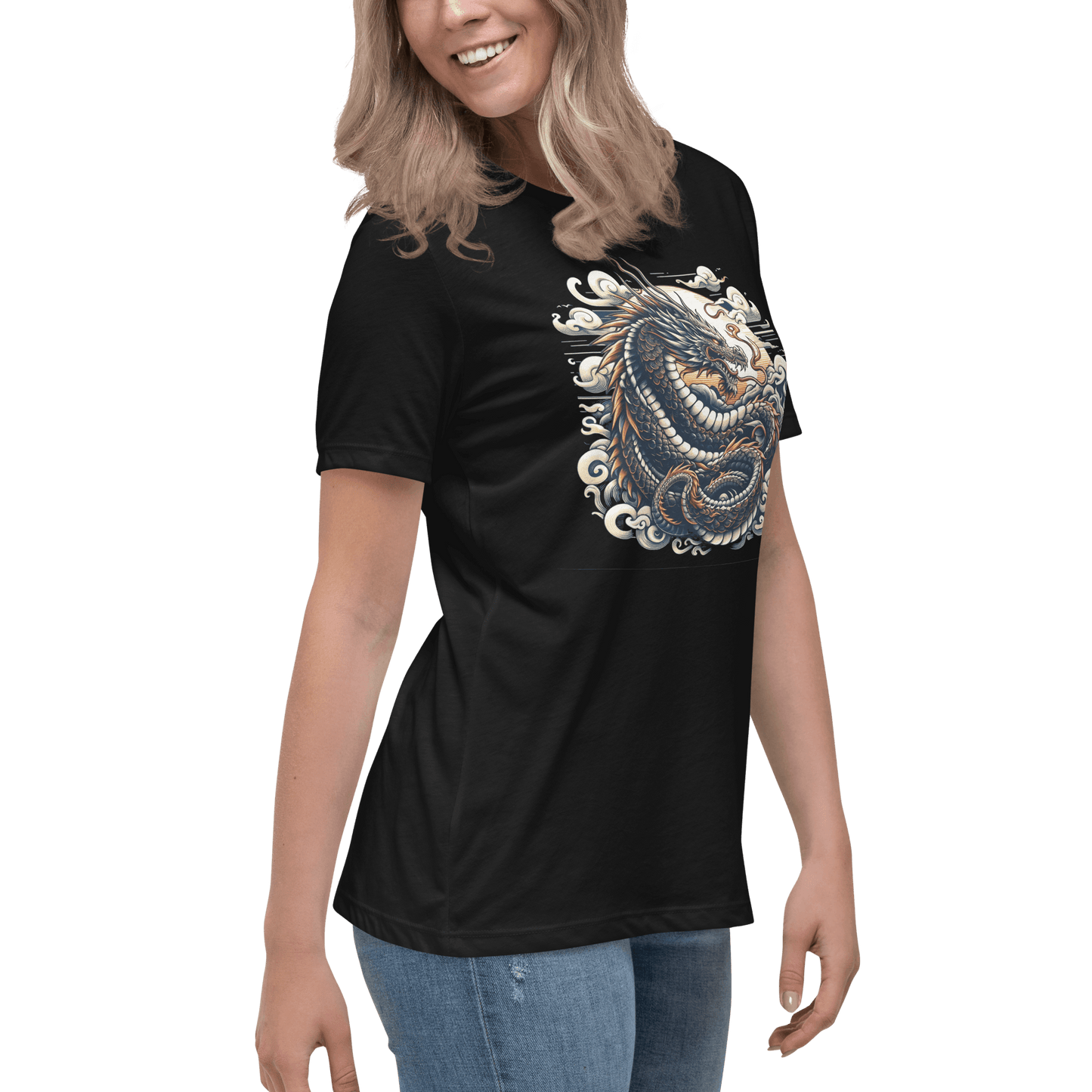 Loose ladies T-shirt "Dragon"