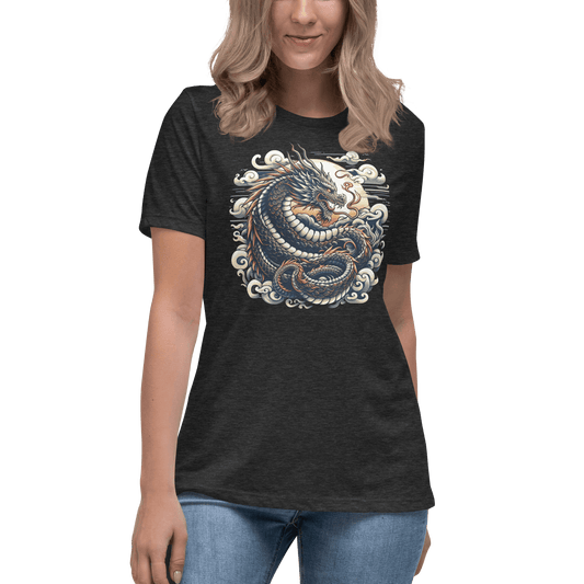 Lockeres Damen T-Shirt "Drache"