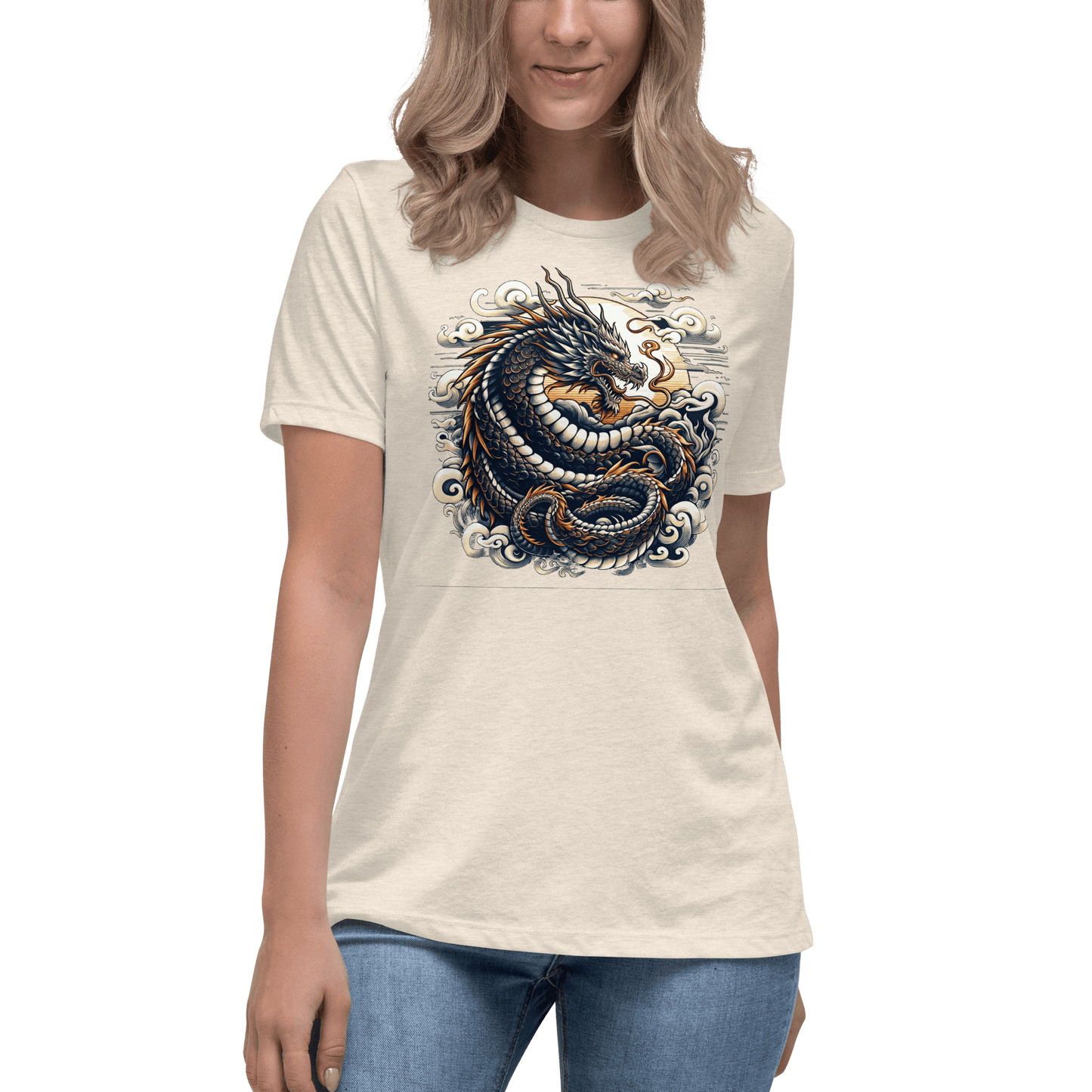 Loose ladies T-shirt "Dragon"