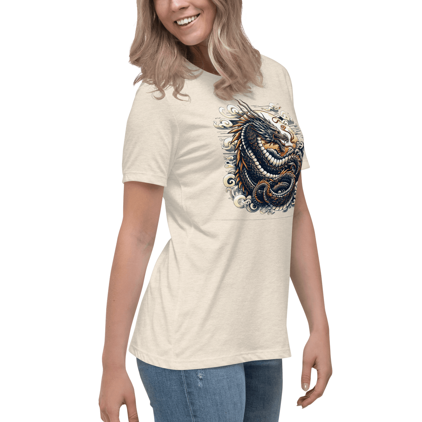 Loose ladies T-shirt "Dragon"