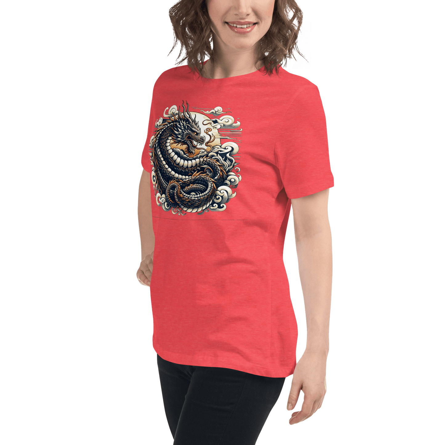 Loose ladies T-shirt "Dragon"