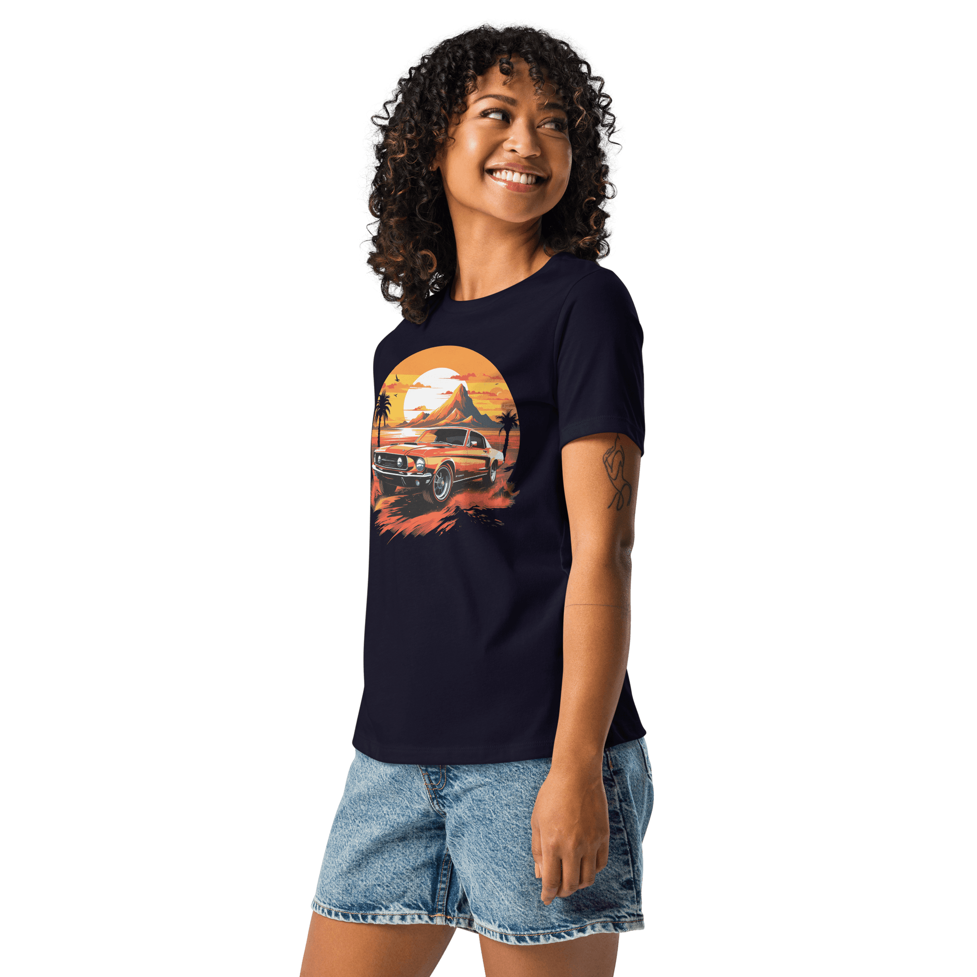 Lockeres Damen-T-Shirt "Ford Mustang" - Artexio