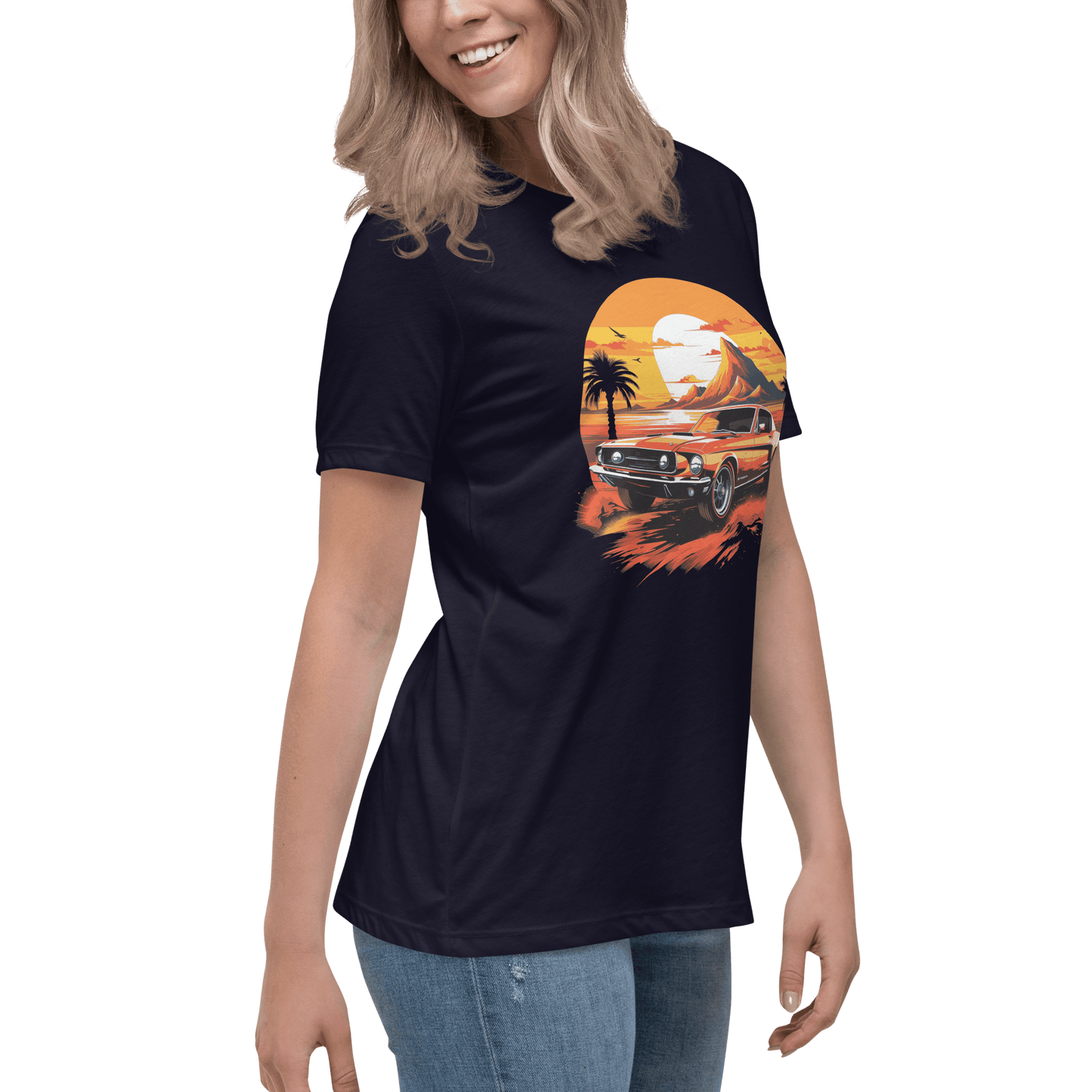 Lockeres Damen-T-Shirt "Ford Mustang" - Artexio