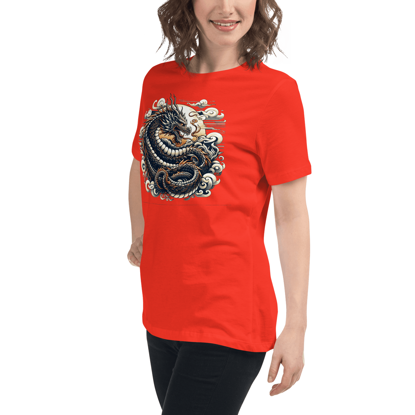 Loose ladies T-shirt "Dragon"