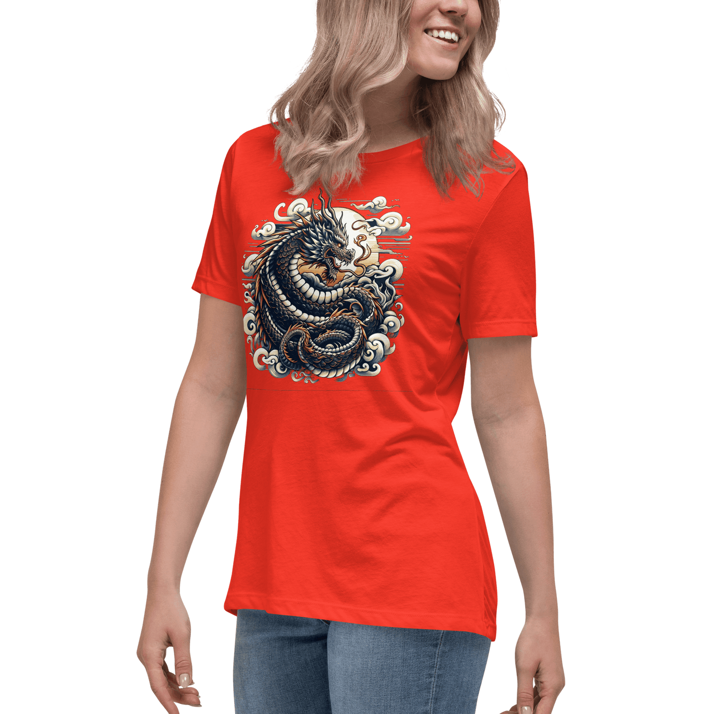 Loose ladies T-shirt "Dragon"