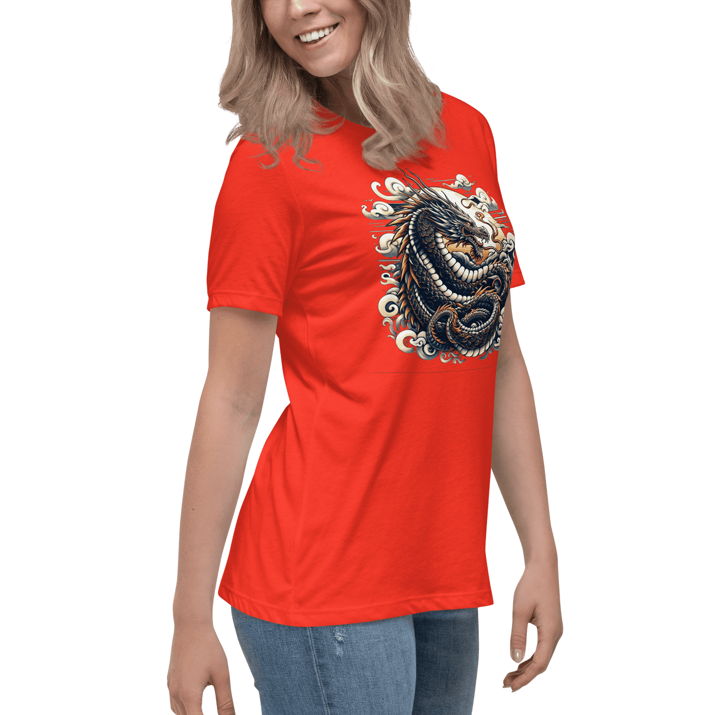 Loose ladies T-shirt "Dragon"