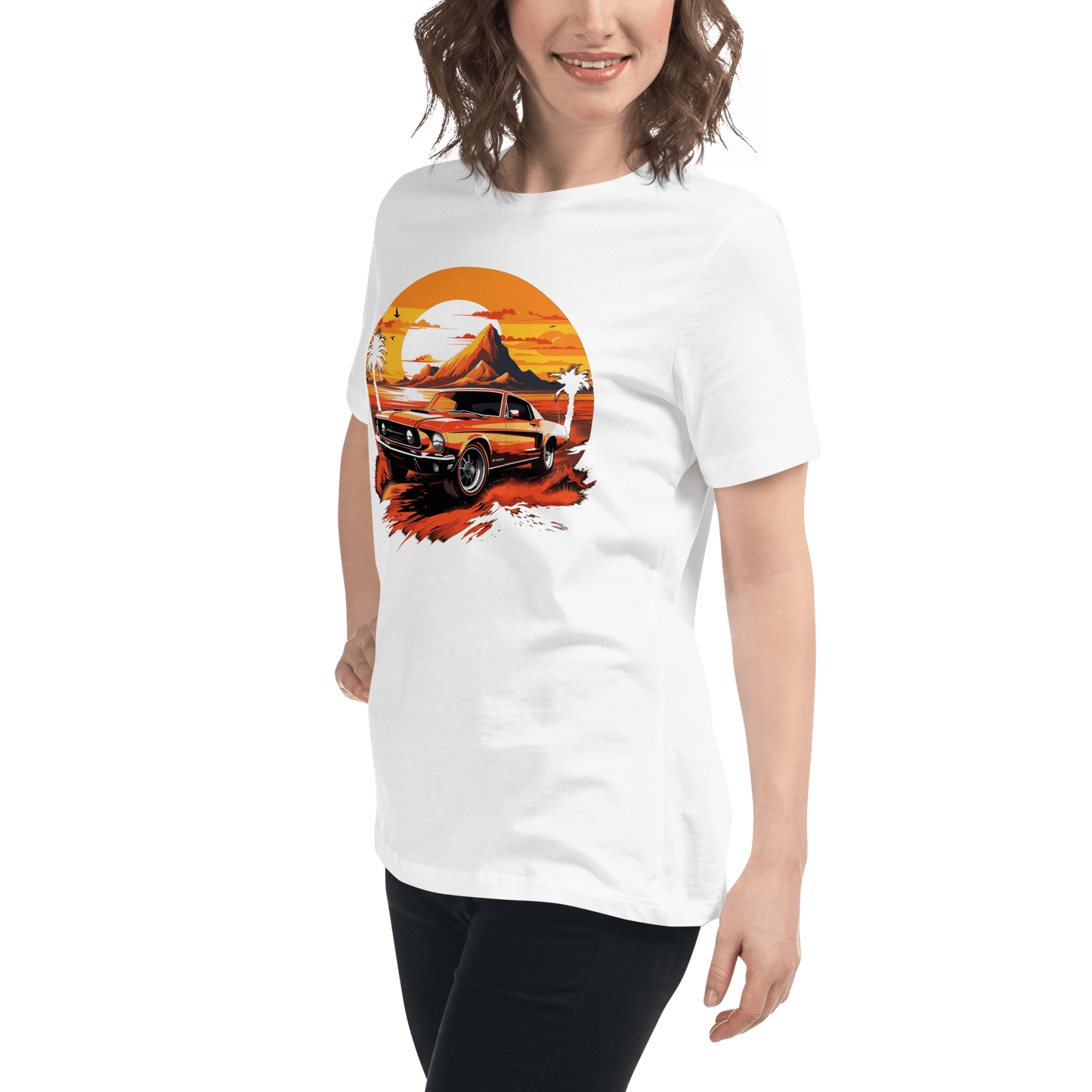 Lockeres Damen-T-Shirt "Ford Mustang" - Artexio