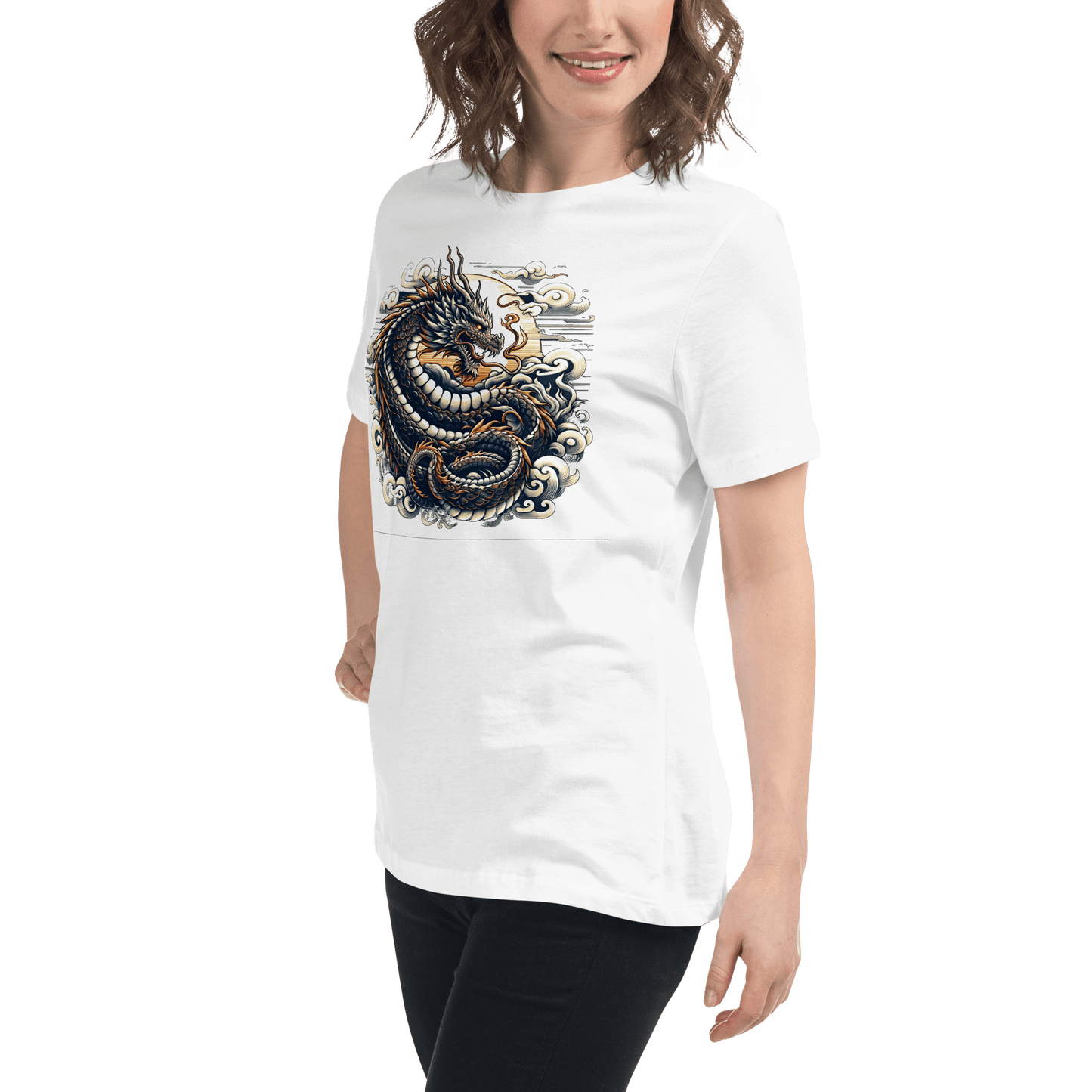 Loose ladies T-shirt "Dragon"