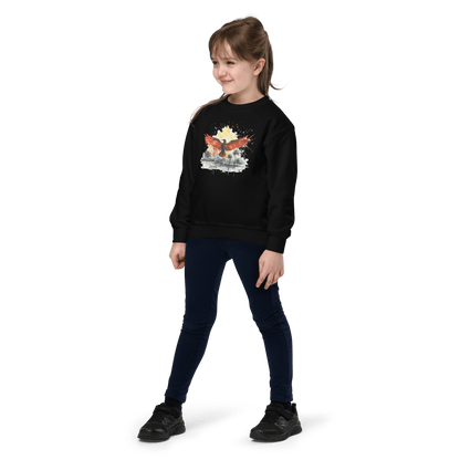 Sweatshirt mit Rundhalsausschnitt für Jugendliche "Firebird" - Artexio