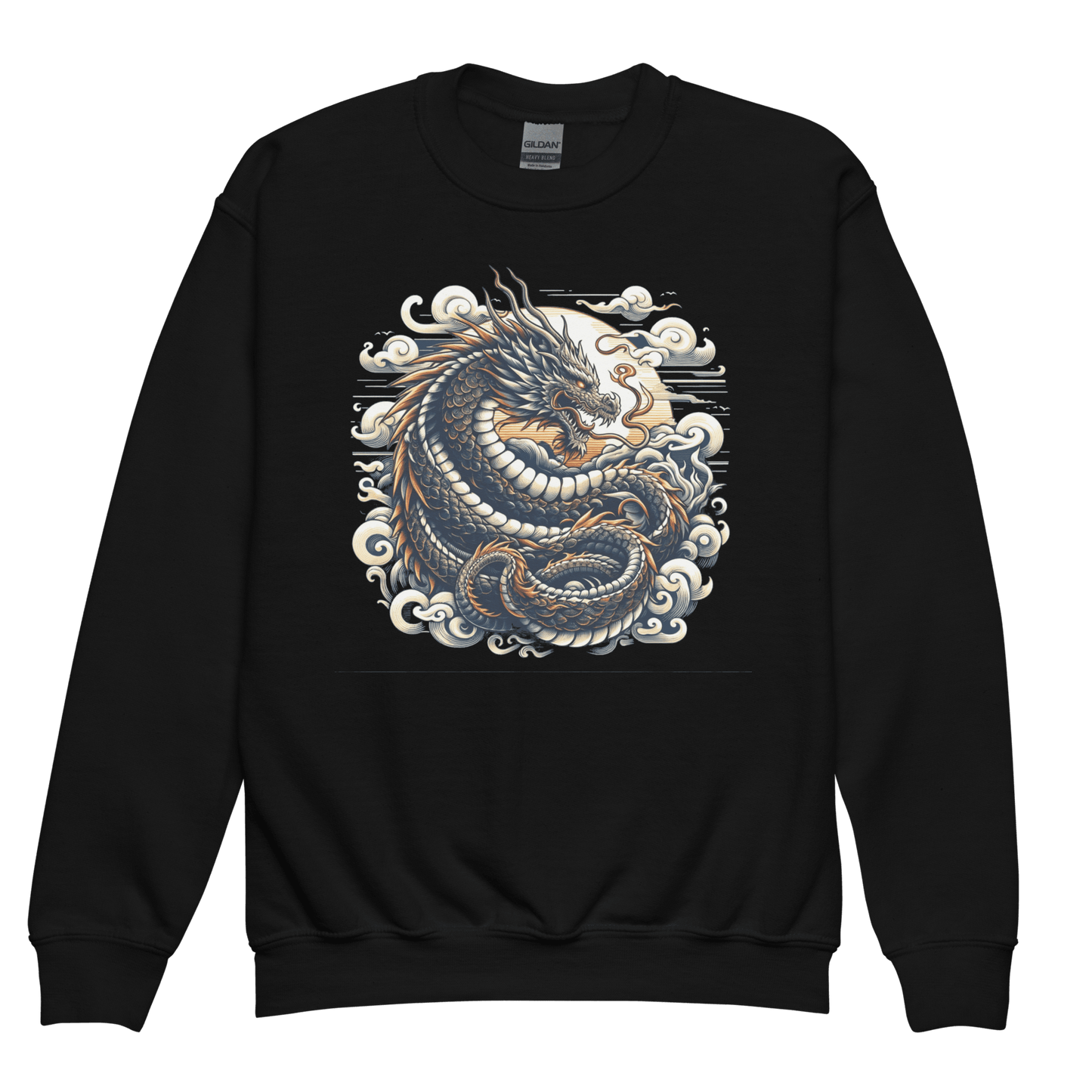 Sweatshirt mit Rundhalsausschnitt für Jugendliche "Drache" - Artexio