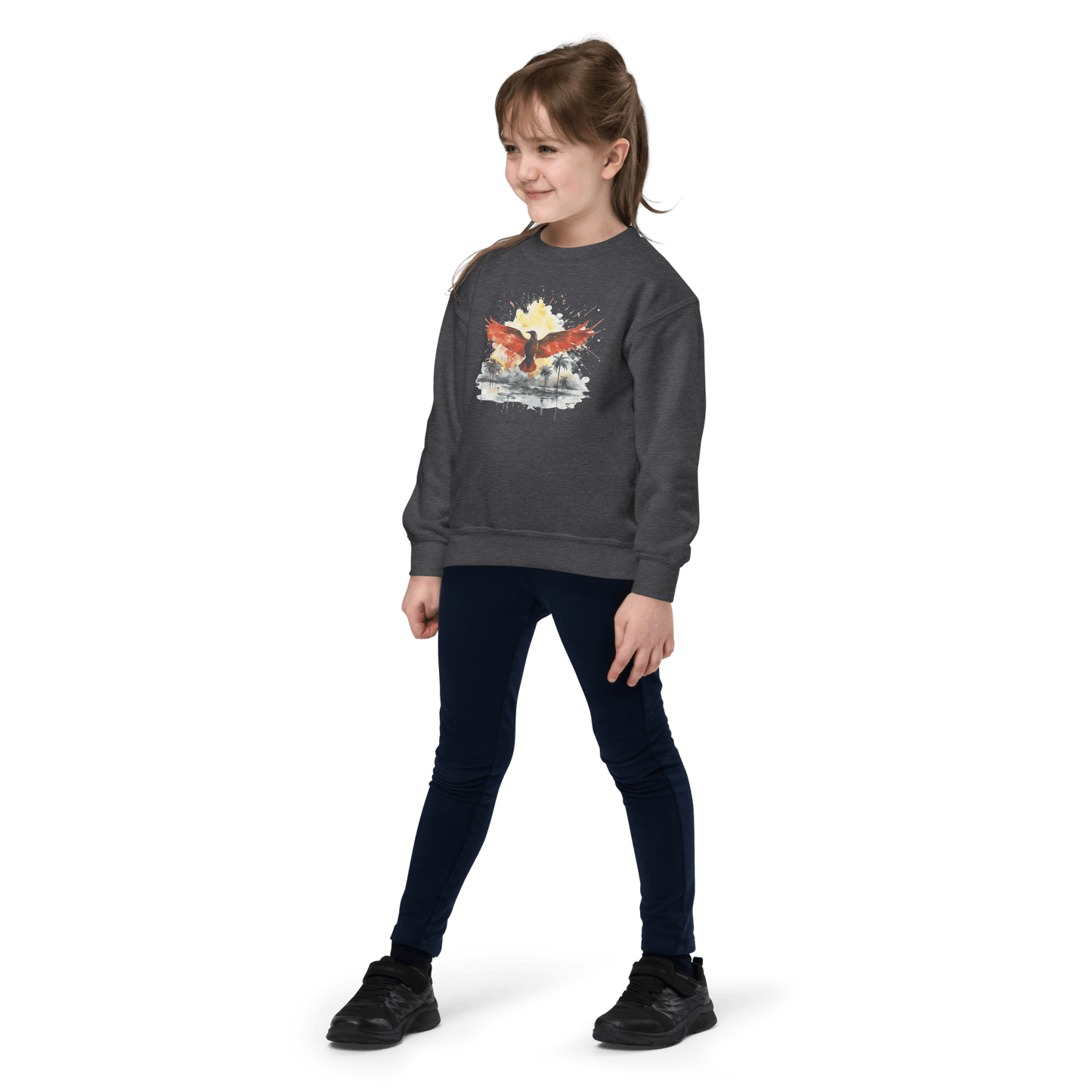 Sweatshirt mit Rundhalsausschnitt für Jugendliche "Firebird" - Artexio