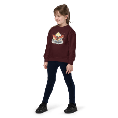 Sweatshirt mit Rundhalsausschnitt für Jugendliche "Firebird" - Artexio