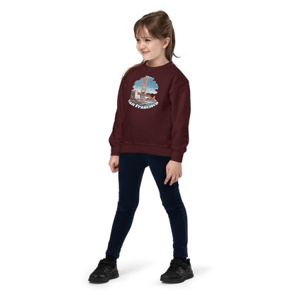 Sweatshirt mit Rundhalsausschnitt für Jugendliche "San Francisco" - Artexio