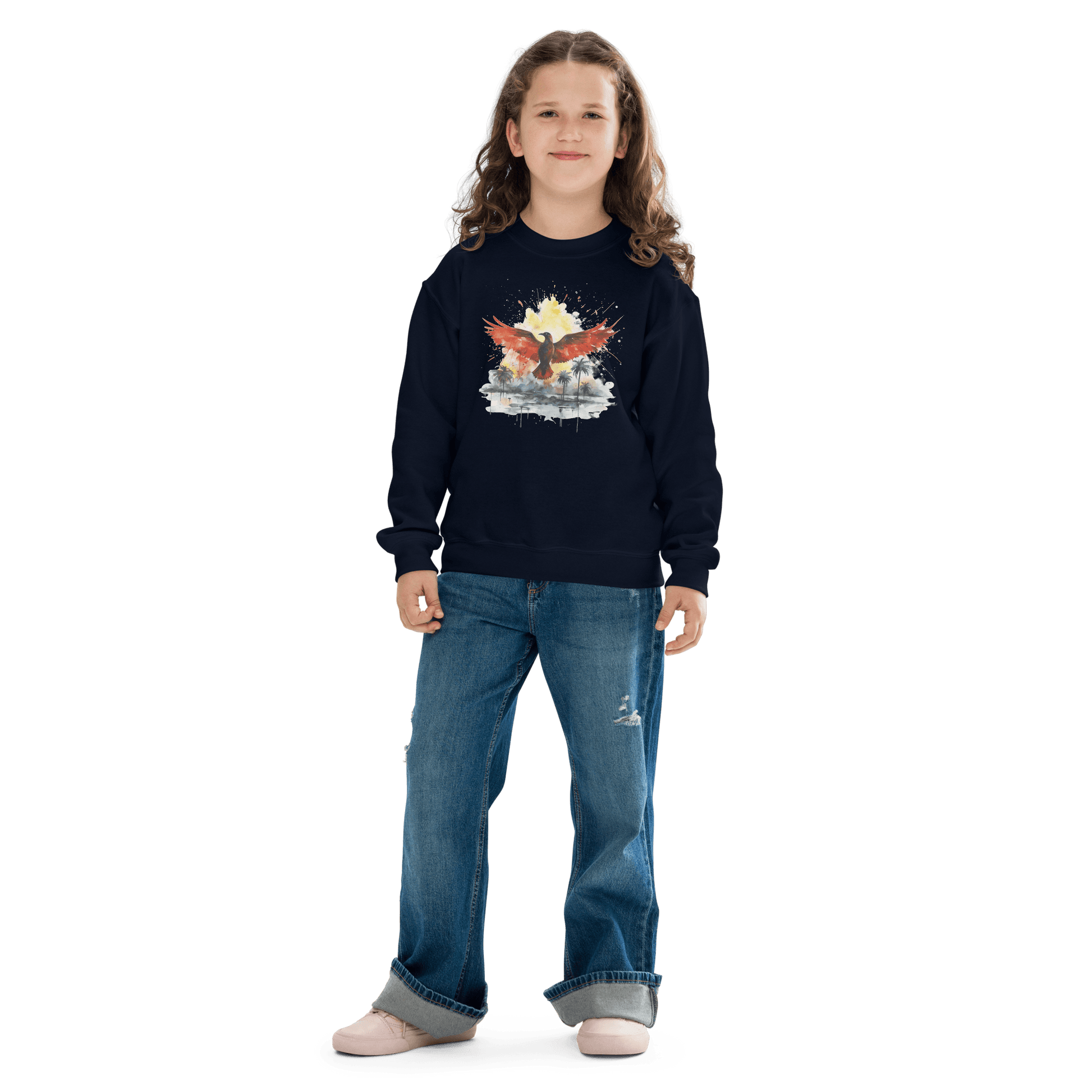 Sweatshirt mit Rundhalsausschnitt für Jugendliche "Firebird" - Artexio