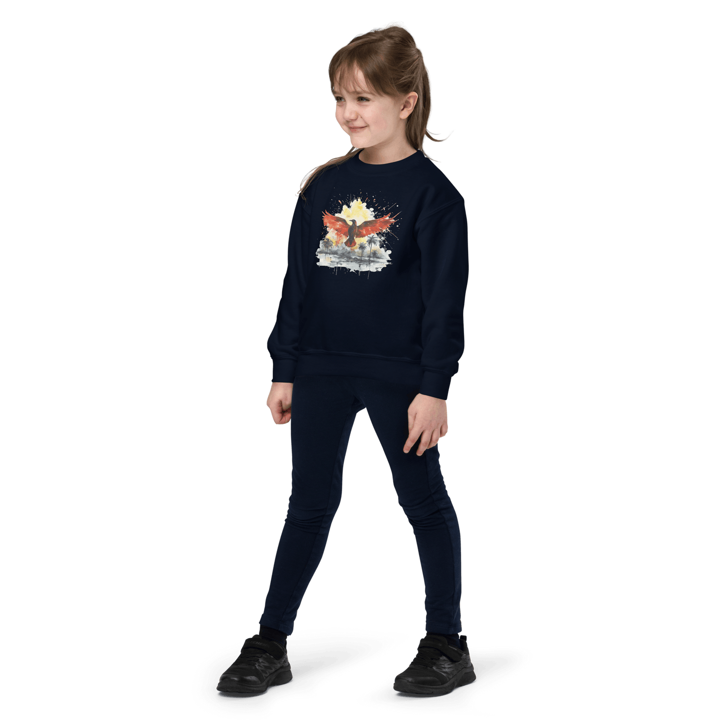 Sweatshirt mit Rundhalsausschnitt für Jugendliche "Firebird" - Artexio