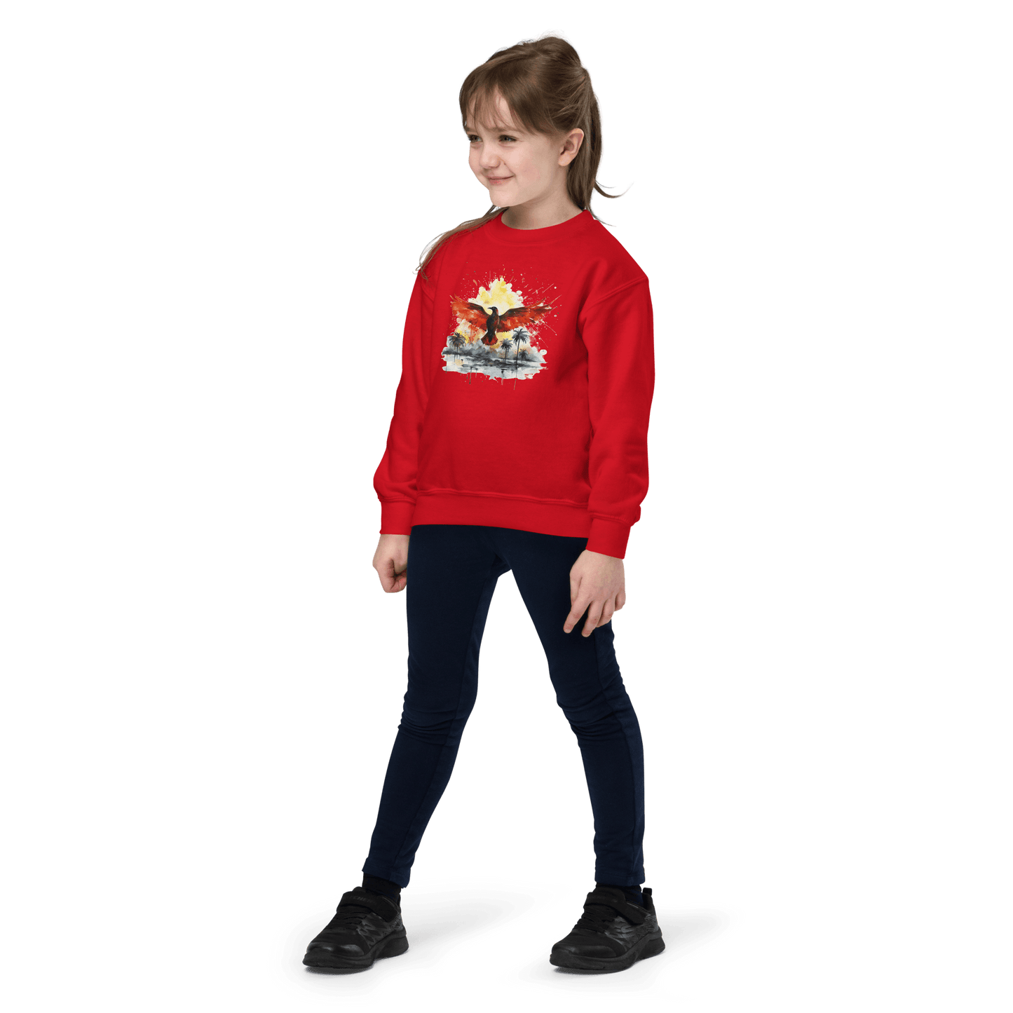 Sweatshirt mit Rundhalsausschnitt für Jugendliche "Firebird" - Artexio