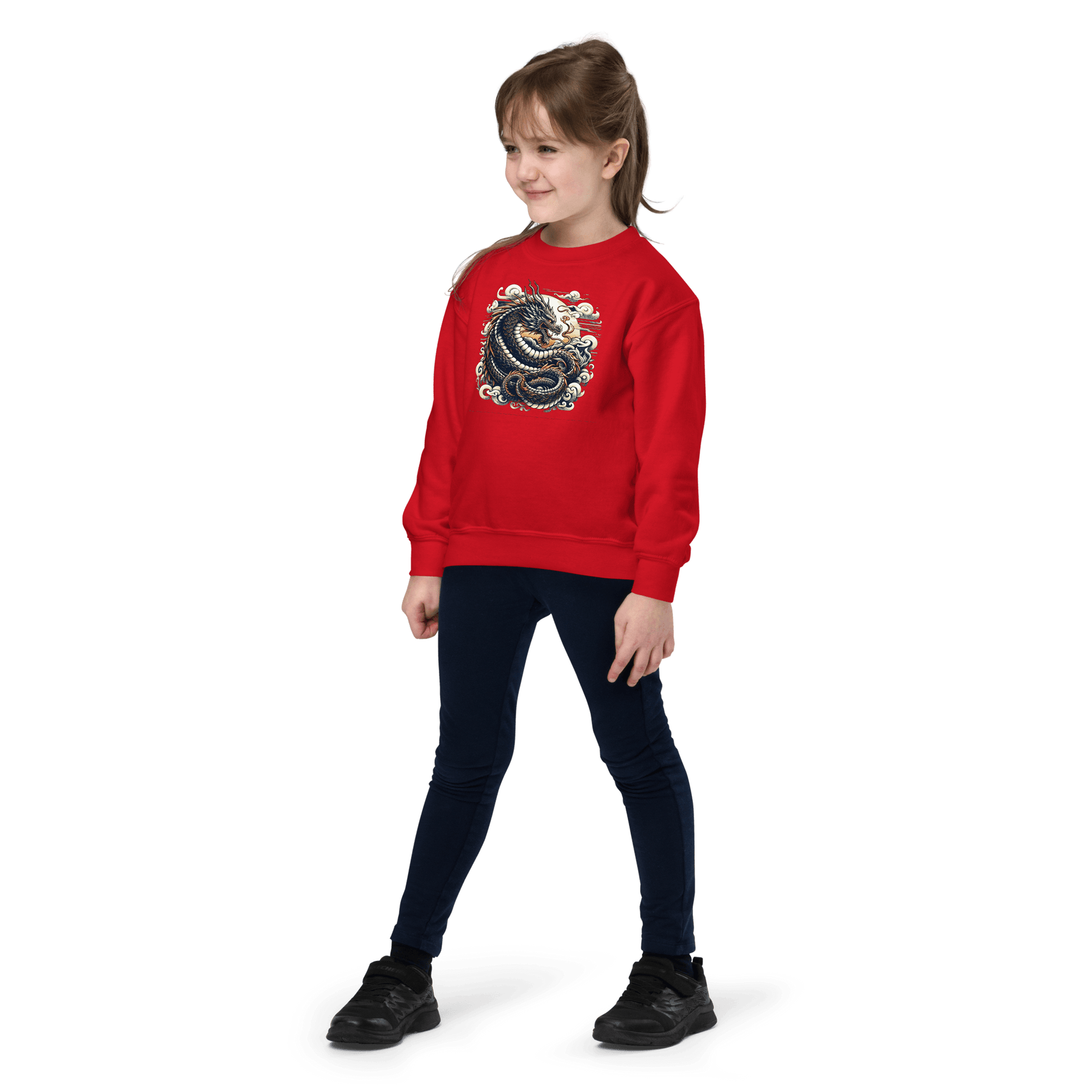 Sweatshirt mit Rundhalsausschnitt für Jugendliche "Drache" - Artexio