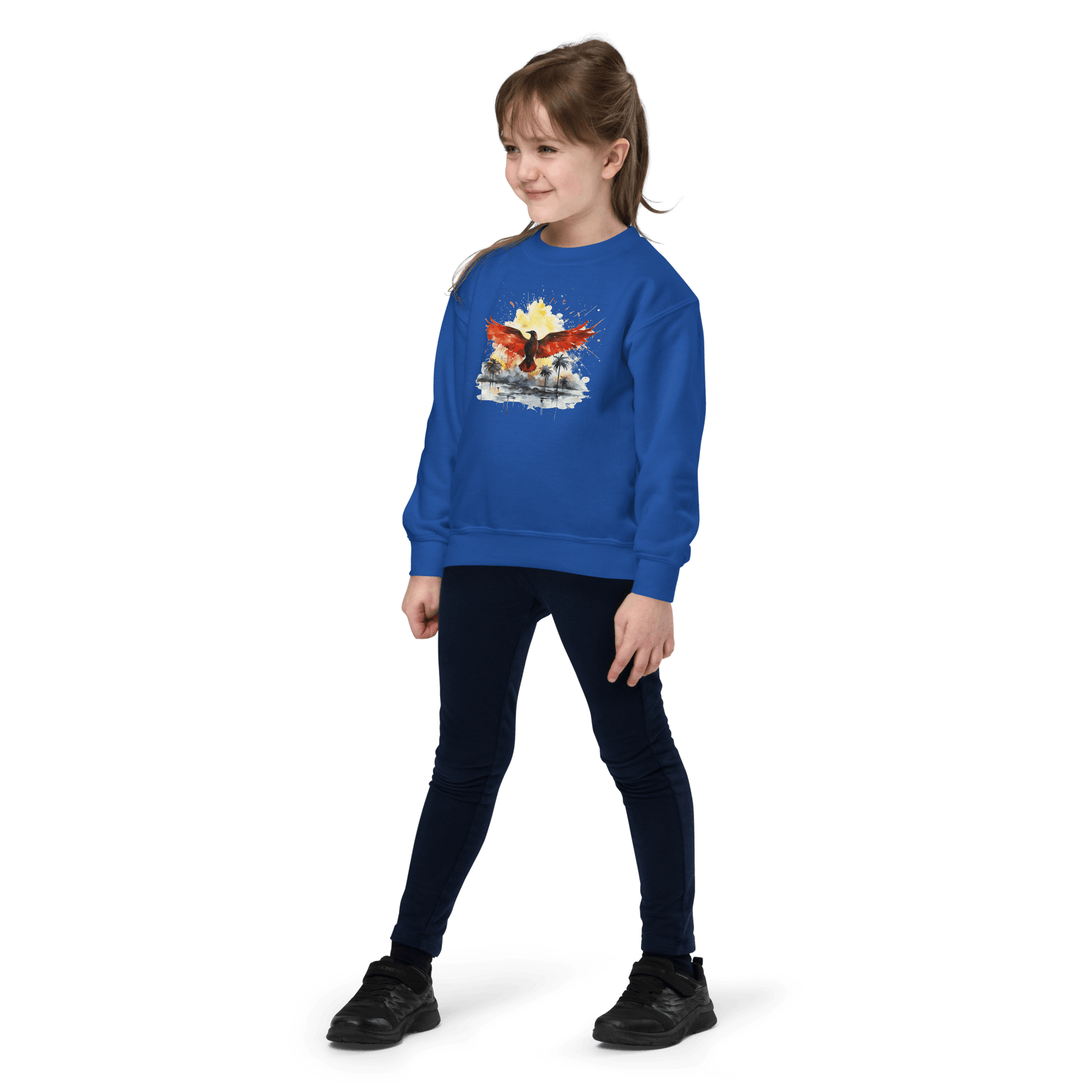 Sweatshirt mit Rundhalsausschnitt für Jugendliche "Firebird" - Artexio