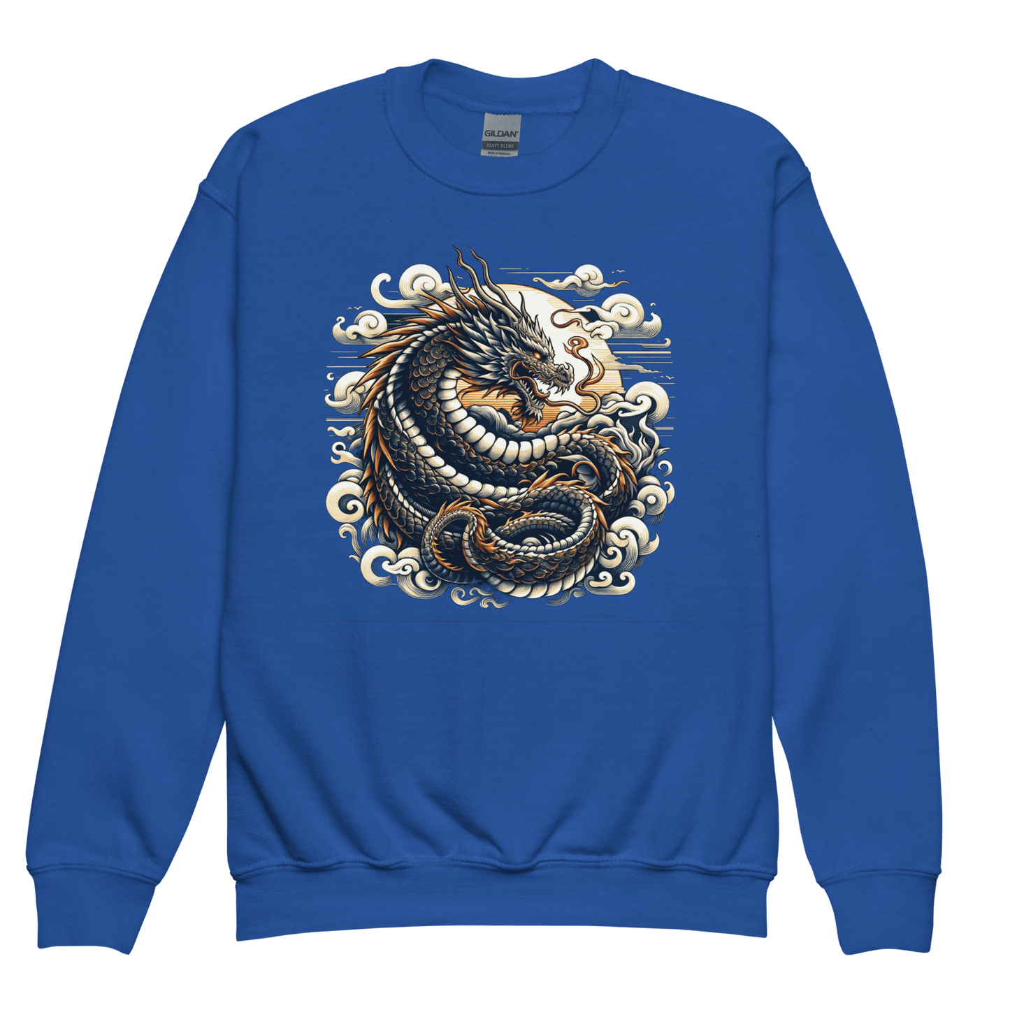 Sweatshirt mit Rundhalsausschnitt für Jugendliche "Drache" - Artexio