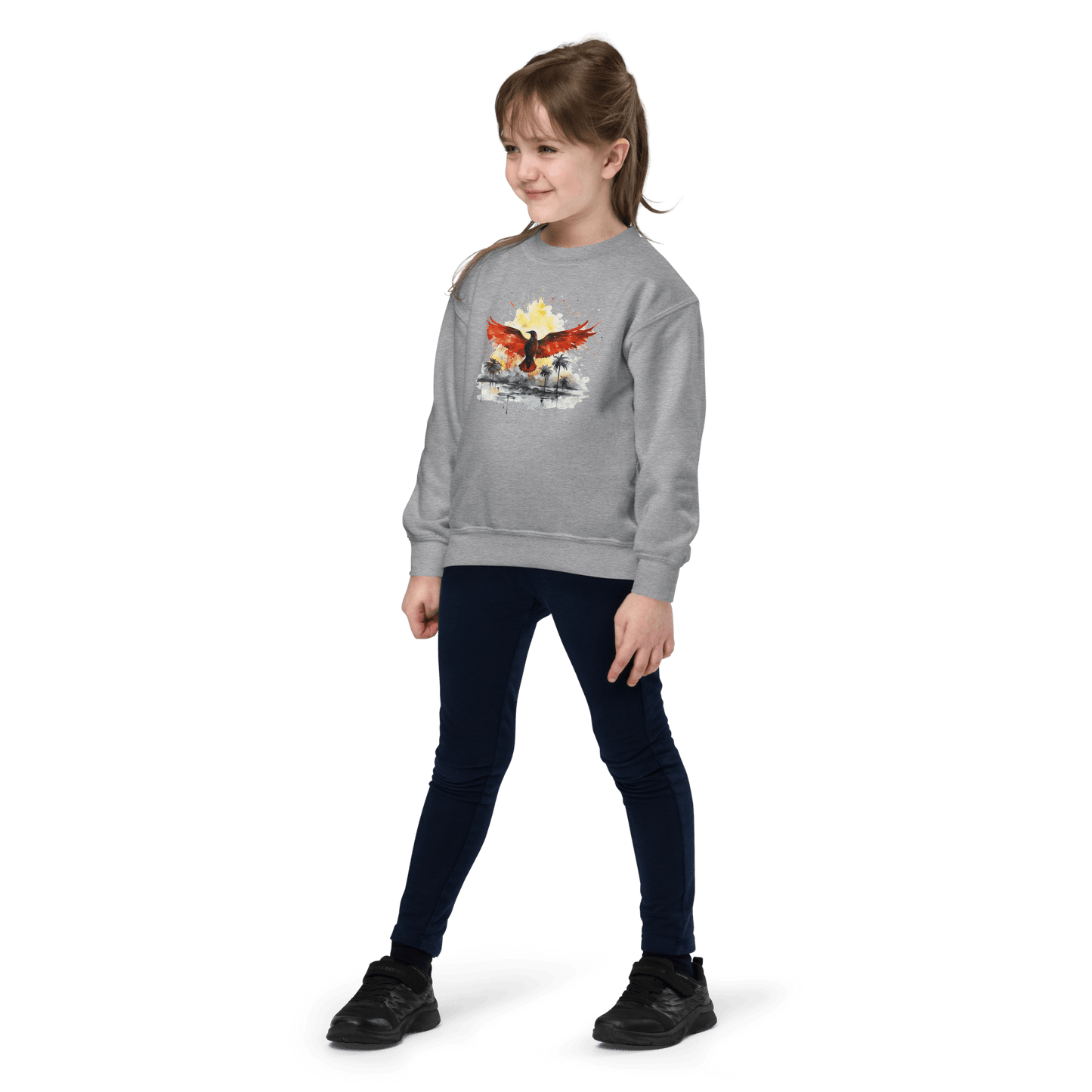 Sweatshirt mit Rundhalsausschnitt für Jugendliche "Firebird" - Artexio