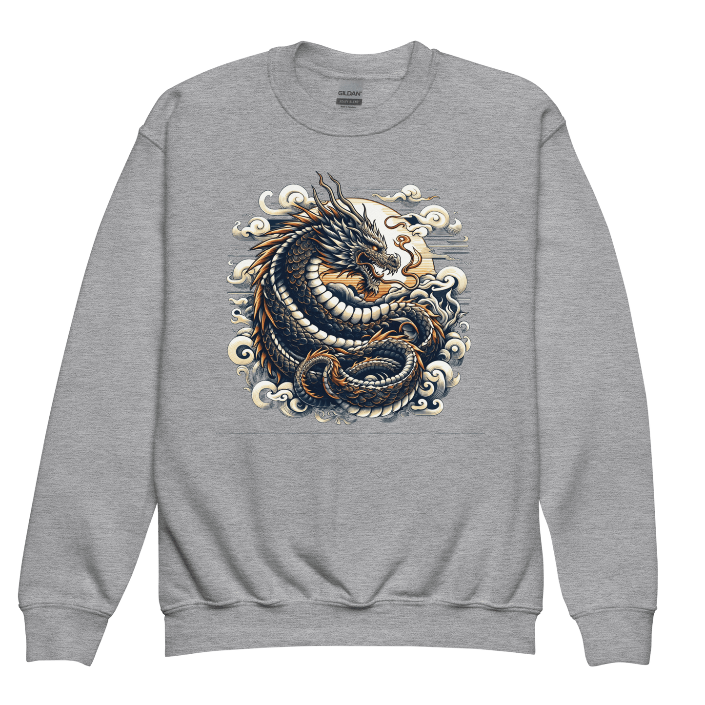 Sweatshirt mit Rundhalsausschnitt für Jugendliche "Drache" - Artexio