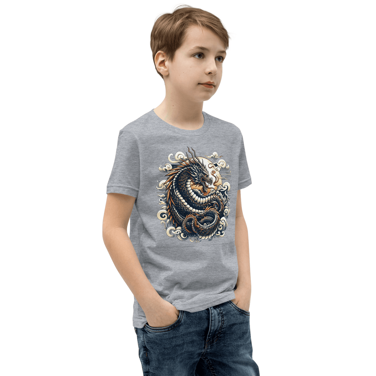 Kurzärmeliges T-Shirt für Jugendliche "Drache" - Artexio