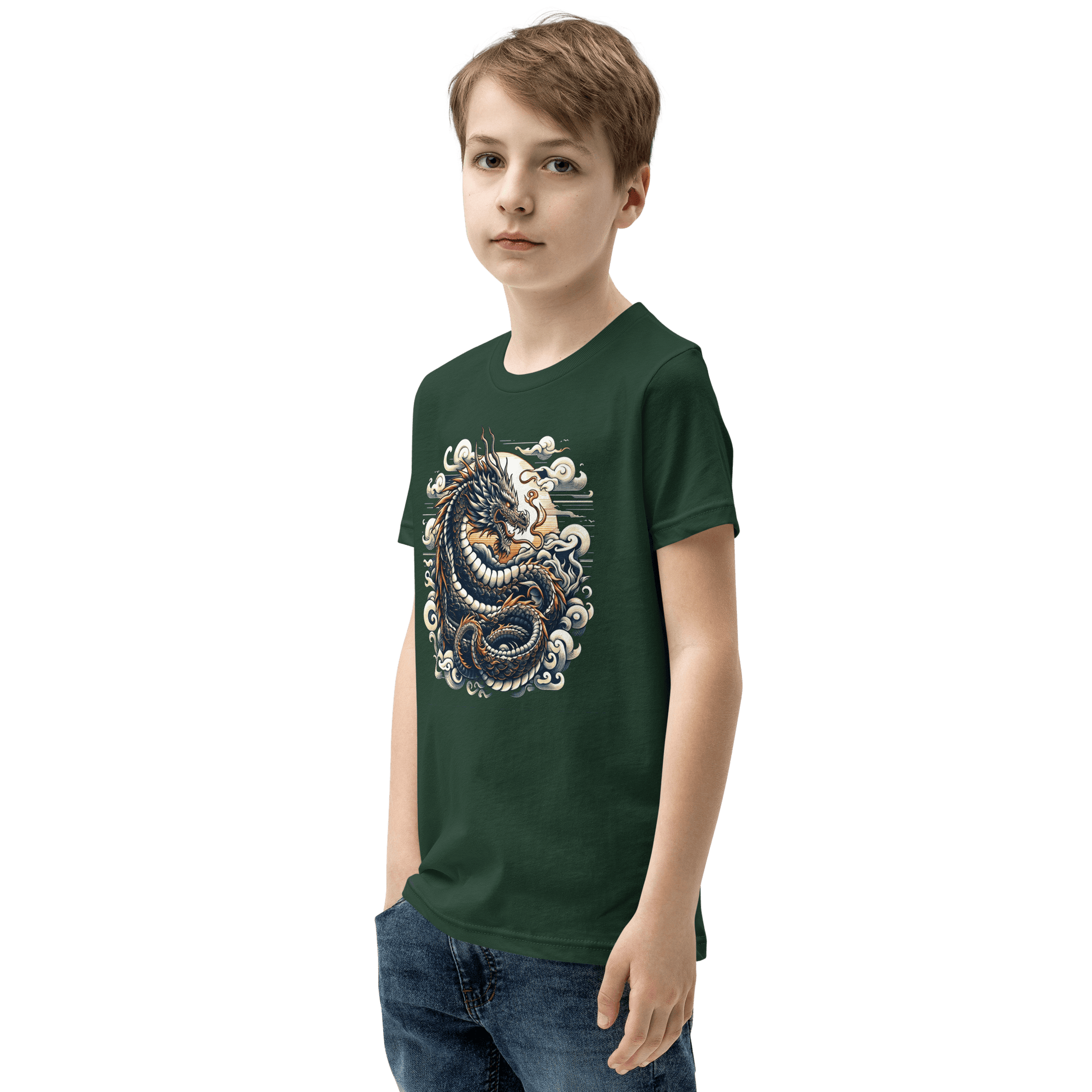 Kurzärmeliges T-Shirt für Jugendliche "Drache" - Artexio