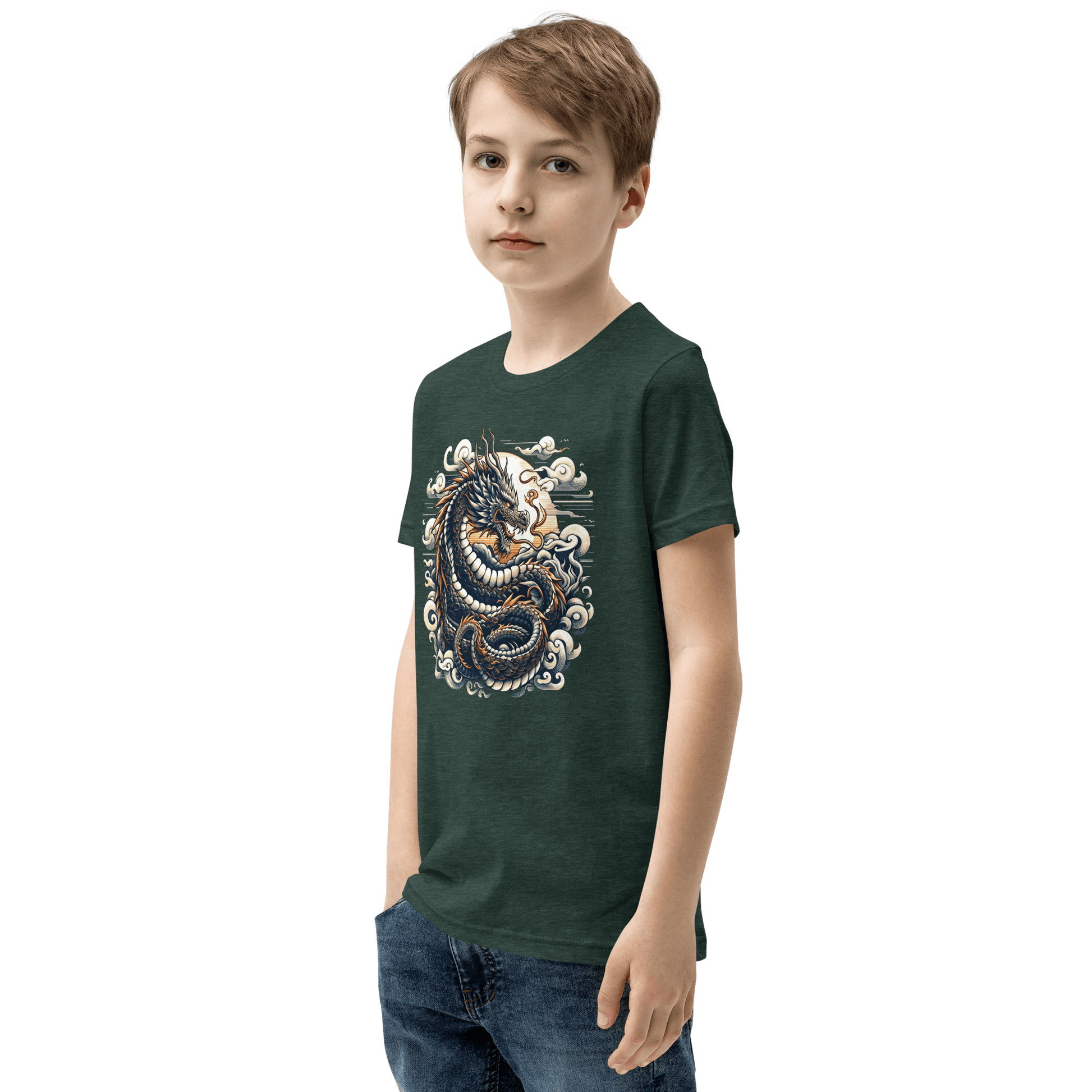 Kurzärmeliges T-Shirt für Jugendliche "Drache" - Artexio