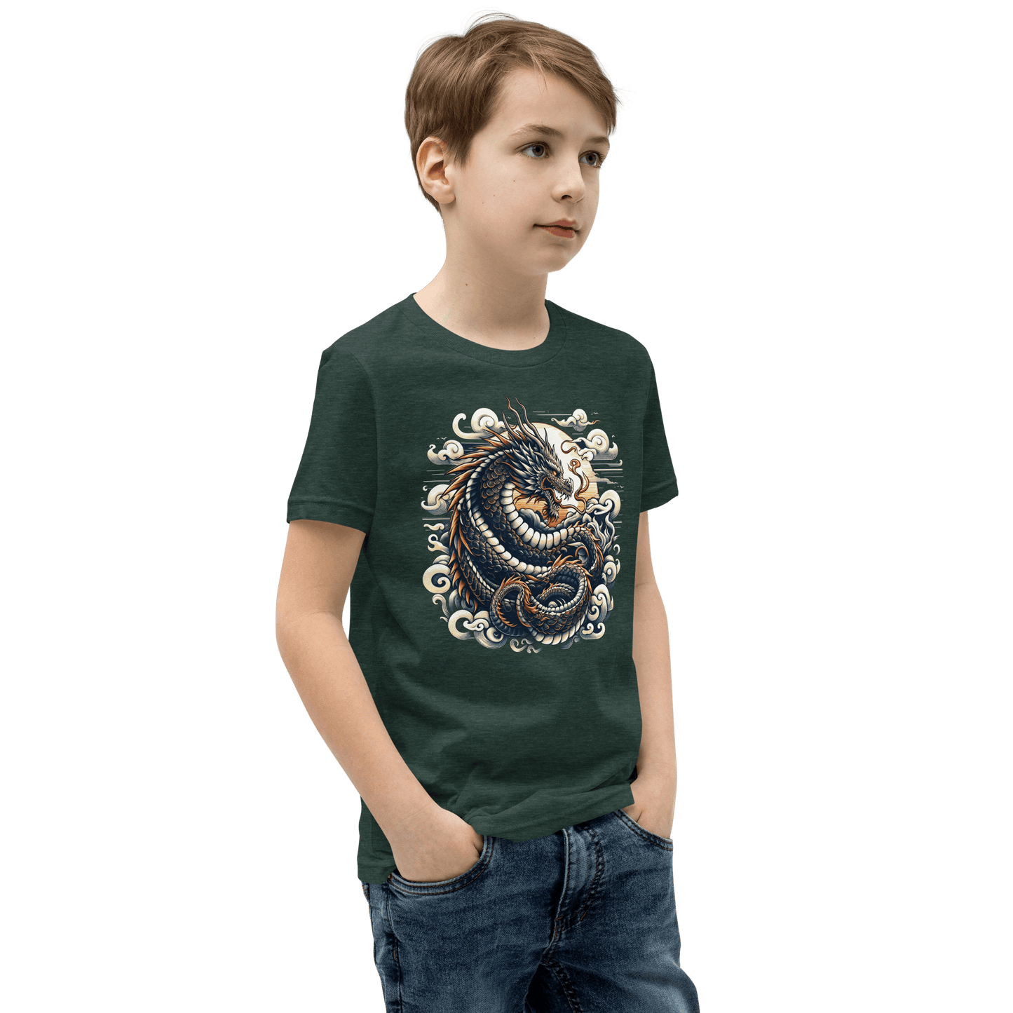 Kurzärmeliges T-Shirt für Jugendliche "Drache" - Artexio