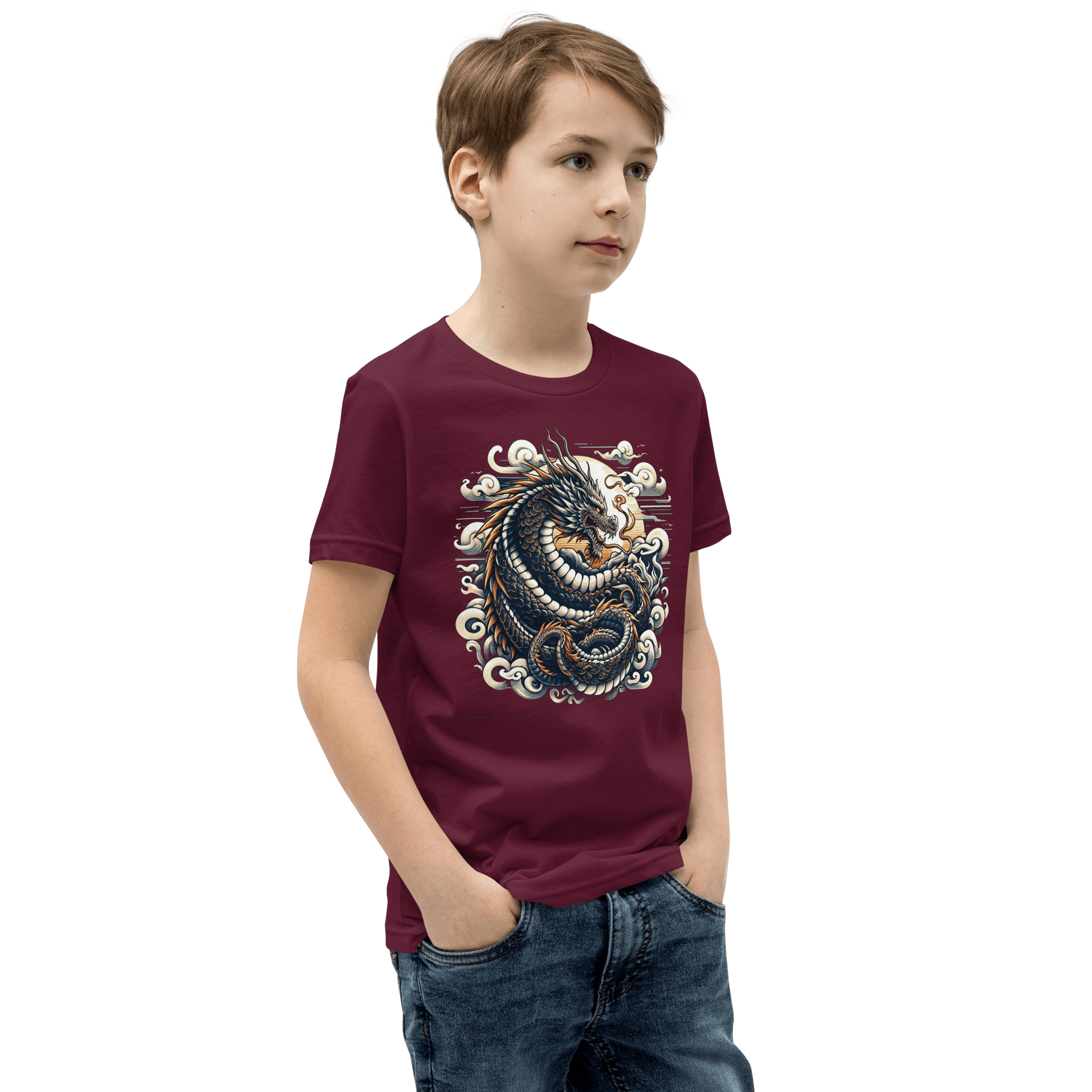 Kurzärmeliges T-Shirt für Jugendliche "Drache" - Artexio