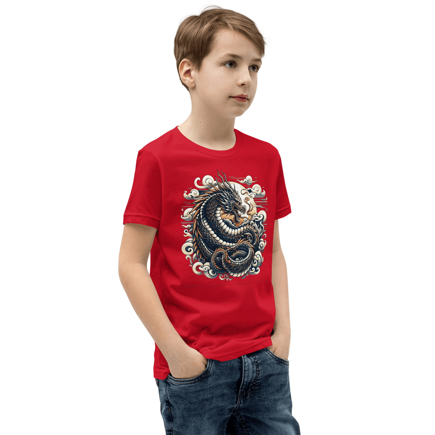 Kurzärmeliges T-Shirt für Jugendliche "Drache" - Artexio